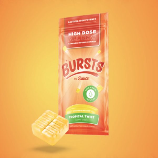 Sauce Burst Gummies-LIVE RESIN INFUSED "Tropical Twist" (800MG)